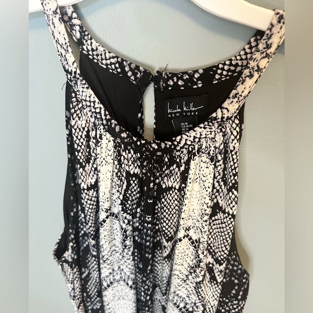 Nicole Miller Black and White Snake Print Dress - Picture 2 of 4